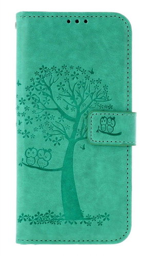 TopQ Case Samsung A15 book Green tree owls 130613 - Phone Case - Main image