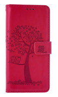 TopQ Case Xiaomi Redmi Note 13 book Dark pink tree owls 130633 - Phone Case