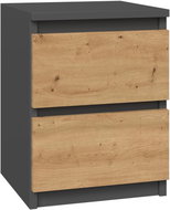 Topeshop Bedside table Malwa M2 Antracit Artisan - Night Stand