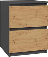 Topeshop Noční stolek Malwa W2 Antracit Artisan - Noční stolek