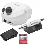 TopKing Professional nail grinder DM202 white 65 W, with 12 attachments, Twist & Lock, 35 000 rpm - Nail Grinder