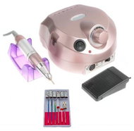 TopKing Professional Nail Grinder Rose Gold, 65 W, with 12 attachments, Twist & Lock, 35 000 rpm - Nail Grinder