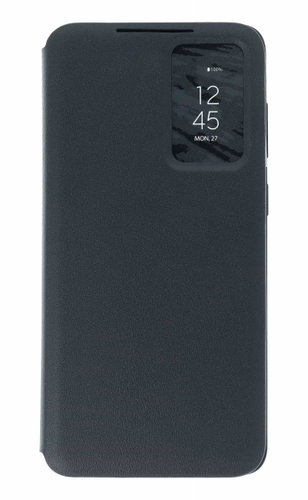 TopQ SmartView Book Case for Samsung S25 FE - Black - Phone Case - Main image