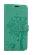 TopQ Wallet Case for Samsung A37 5G Tree with Cat Green - Phone Case