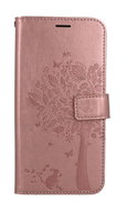 TopQ pouzdro Samsung A37 5G knížkové Strom s kočičkou růžové - Phone Case