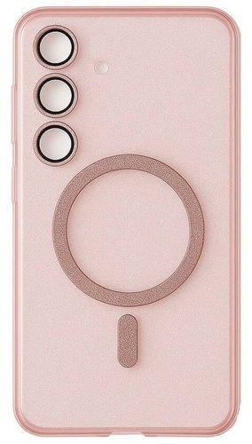 TopQ Glitter MagSafe Case for Samsung Galaxy S26, Pink/Transparent - Phone Cover - Main image