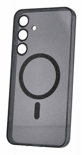 TopQ Glitter MagSafe Case for Samsung Galaxy S26 Black/Transparent - Phone Cover - Main image