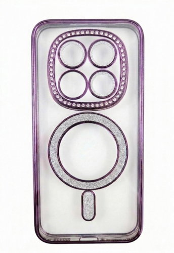 TopQ Bling Magsafe Case for Xiaomi Redmi Note 15 Pro 5G Purple - Phone Cover - Main image