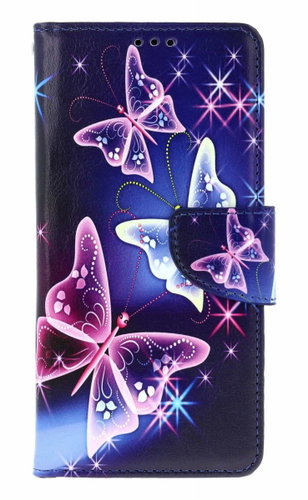 TopQ Case for Samsung A37 5G Blue with Butterflies - Phone Case - Main image