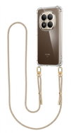 TopQ kryt Esthetique Xiaomi Redmi Note 15 Pro+ 5G s béžovou šňůrkou průhledný - Phone Cover