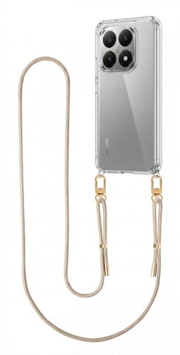 TopQ Esthetique Case for Xiaomi 15T with Beige Cord, Transparent - Phone Cover - Main image
