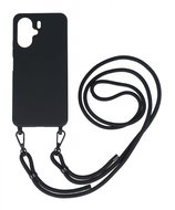 TopQ Cover Simple Xiaomi Redmi 13C 5G black with lanyard 125685 - Phone Cover