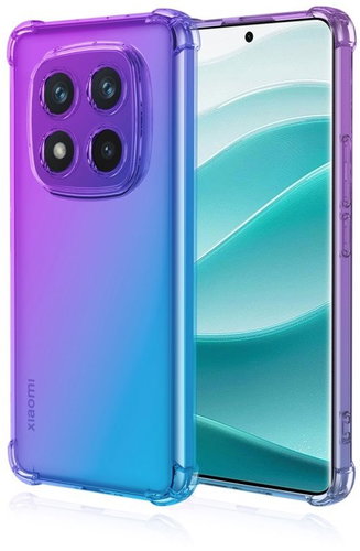 TopQ Cover Xiaomi Redmi Note 14 Pro+ 5G Shock rainbow purple-blue 136942 - Phone Cover - Main image