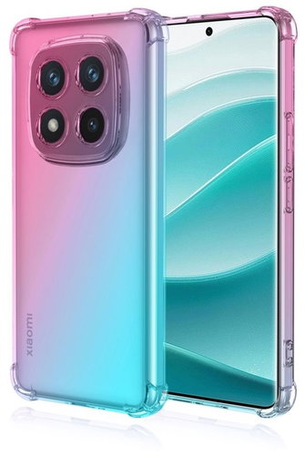 TopQ Cover Xiaomi Redmi Note 14 Pro+ 5G Shock rainbow mint-pink 136943 - Phone Cover - Main image