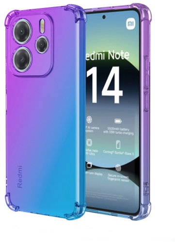TopQ Cover Xiaomi Redmi Note 14 Shock rainbow purple-blue 136551 - Phone Cover - Main image