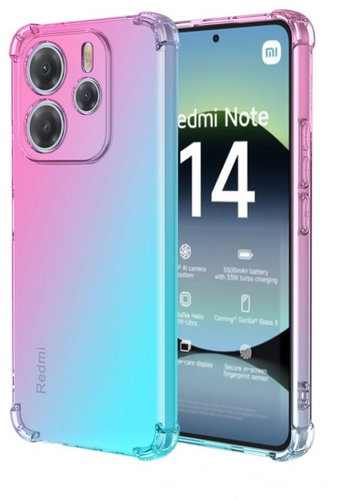TopQ Cover Xiaomi Redmi Note 14 Shock rainbow mint-pink 136552 - Phone Cover - Main image