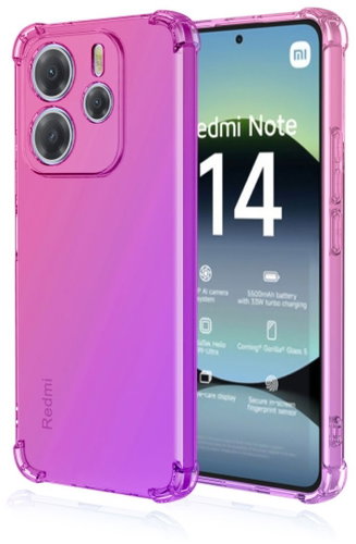 TopQ Cover Xiaomi Redmi Note 14 Shock rainbow pink-purple 136550 - Phone Cover - Main image
