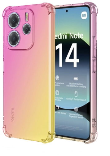 TopQ Cover Xiaomi Redmi Note 14 Shock rainbow pink-yellow 136554 - Phone Cover - Main image
