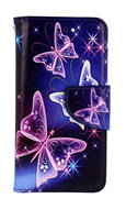 TopQ Case iPhone 16e Blue with butterflies 132411 - Phone Case