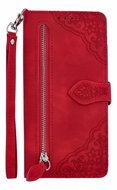 TopQ Xiaomi Redmi Note 14 5G book case with zipper red 136680 - Phone Case