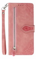 TopQ Xiaomi Redmi Note 14 5G book case with zipper pink 136679 - Phone Case