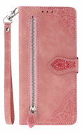 TopQ Xiaomi Redmi Note 14 book case with zipper pink 136584 - Phone Case