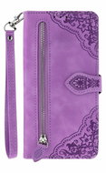 TopQ Xiaomi Redmi Note 14 Pro 5G book case with zipper purple 136872 - Phone Case