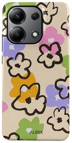 TopQ AURIX Xiaomi Redmi Note 13 fixed Flower Drawing 127173 - Phone Cover - Main image
