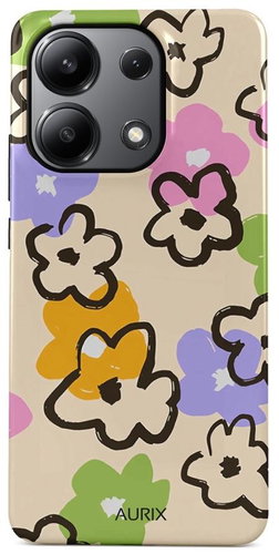 TopQ AURIX Xiaomi Redmi Note 13 Pro solid Flower Drawing 127007 - Phone Cover - Main image