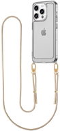 TopQ Esthetique iPhone 14 Pro with beige lanyard transparent 126524 - Phone Cover