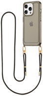 TopQ Esthetique iPhone 14 Pro with black lanyard dark 126531 - Phone Cover