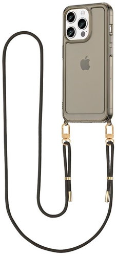 TopQ Esthetique iPhone 14 Pro with black lanyard dark 126531 - Phone Cover - Main image