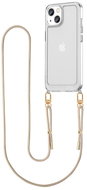 TopQ Esthetique iPhone 14 with beige lanyard transparent 126523 - Phone Cover