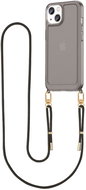TopQ Esthetique iPhone 14 with black lanyard dark 126530 - Phone Cover