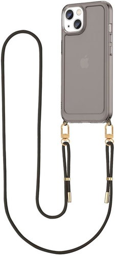 TopQ Esthetique iPhone 14 with black lanyard dark 126530 - Phone Cover - Main image