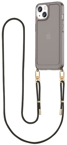 TopQ Esthetique iPhone 15 with black lanyard dark 126533 - Phone Cover - Main image