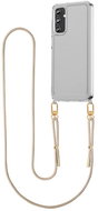 TopQ Esthetique Samsung A15 with beige lanyard transparent 126521 - Phone Cover