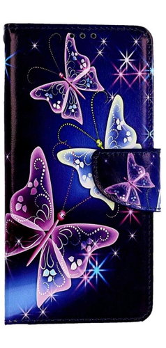 TopQ Honor Magic6 Lite 5G Book Blue with Butterflies 126024 - Phone Case - Main image