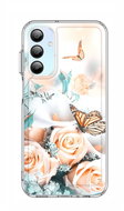 TopQ Image Samsung A15 Image solid Rose with butterfly 128678 - Phone Cover