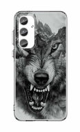TopQ Image Samsung A55 Image solid Black and white wolf 126457 - Phone Cover