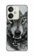 TopQ Image Xiaomi Redmi 13C Image solid Black and white wolf 128764 - Phone Cover