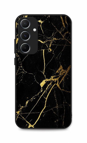 TopQ LUXURY Samsung A15 solid Marble black-gold 128822 - Phone Cover - Main image