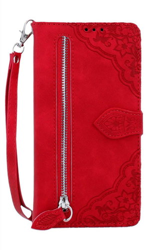 TopQ Samsung A15 book with zipper red 128493 - Phone Case - Main image