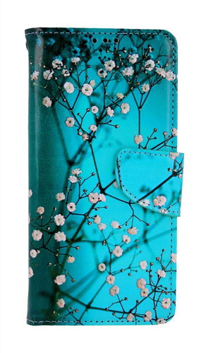 TopQ Samsung A55 booklet Blue with flowers 126437 - Phone Case - Main image