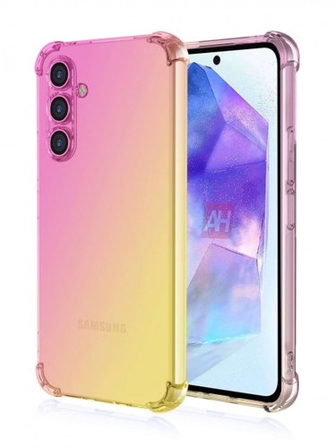 TopQ Samsung A55 Shock rainbow pink and yellow 126555 - Phone Cover - Main image