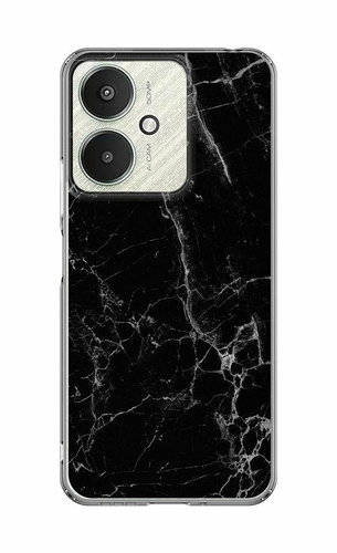 TopQ STYLE Xiaomi Redmi 13C 5G solid Marble black 126756 - Phone Cover - Main image