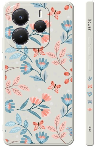 TopQ Cover Design Xiaomi Redmi Note 14 5G Romantic flowers 136662 - Phone Cover - Main image