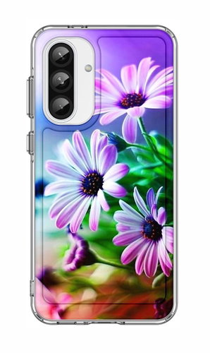 TopQ Cover Image Samsung A36 hard Purple flowers 138592 - Phone Cover - Main image