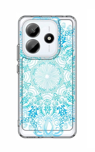 TopQ Cover Image Xiaomi Redmi Note 14 5G hard Blue Mandala 136593 - Phone Cover - Main image