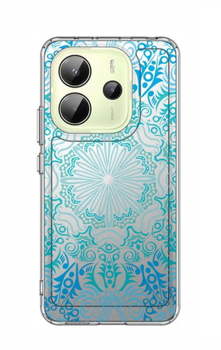 TopQ Cover Image Xiaomi Redmi Note 14 hard Blue Mandala 136546 - Phone Cover - Main image